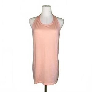 Athleta M Orange Racerback Tank Top Activewear Y2K Fitted Gym Shirt